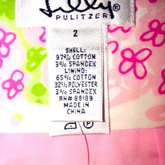 GUC Lilly Pulitzer skirt pink and green size 2 - Picture 3 of 3